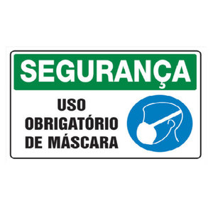 Placa “Uso Obrigatório de Máscara”